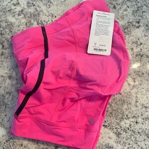 NWT Lululemon Athletica Paceline Pink Athletic Shorts PF/SF Home